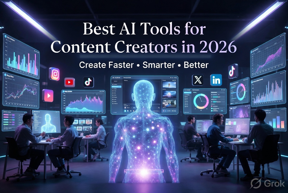 Best AI Tools for Content Creators in 2026 – Create Faster, Smarter &amp; Better
