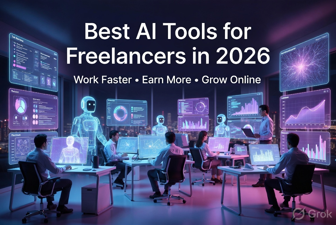 Best AI Tools for Freelancers in 2026 – Work Faster, Earn More &amp; Grow Online
